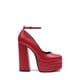 thumbnail image 3 of DREAM PAIRS Zapatos de Plataforma con Tacón Grueso Rojo Talla 8.5, 3 of 7