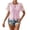 239#Pink, variant on Womens Summer Tops Dressy Casual Short Sleeve Lace Trendy Shirts Crewneck T Shirt Hollow Out Loose Blouses Light Blue 2XL
