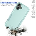 thumbnail image 5 of For iPhone 16 5G Case ,Sturdy Phone Case for iPhone 16 5G 6.1 inch ,Tiflook Shockproof Protection Heavy Duty Armor Hard Plastic & Rubber Rugged Bumper 2-in-1 Case Cover ( Green ), 5 of 6