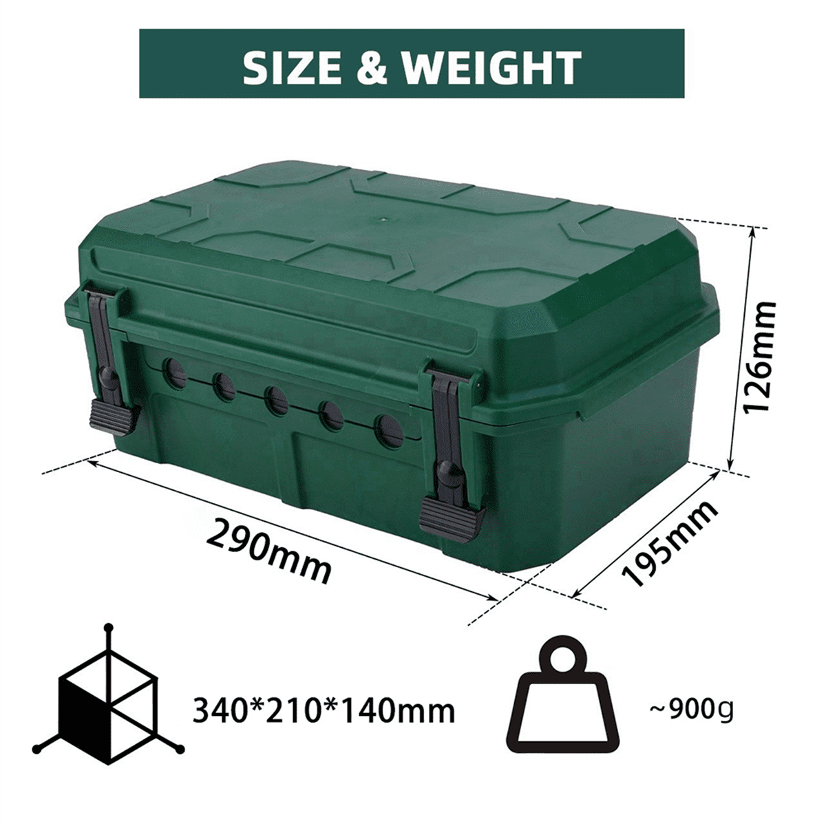 Outdoor Weatherproof Connection Box, Ip54 Water- Extension Cord Connection Box, Electrical Box to Protect Green