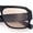 Black - Beige, variant on Mens Luxe Flat Top Rectangular Racer Plastic Fashion Sunglasses [Tortoise - Green]