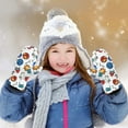 thumbnail image 4 of Manoplas de esquí para niños con diseño de astronauta, cortavientos, para niños y niñas pequeños, deportes de nieve, 4 of 4