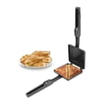 thumbnail image 2 of Sandwichera tostador Panini Maker sándwich regular caliente tostador de gas de aluminio antiadherente, asas resistentes al calor, 2 rebanadas, 2 of 5