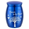 thumbnail image 1 of Kjfeif Personalized Small Pet Urn for Ashes - Waterproof Cremation Keepsake Stainless Steel Memorial Urn with Tree Patterns and Text for Ashes Holder Memorial Dog Cat Funeral Decorative, 1 of 6