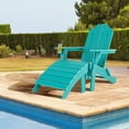 thumbnail image 3 of Gymax Ottoman Pliant Adirondack en HDPE Repose-Pieds Extérieur Tout Temps Turquoise, 3 of 8