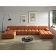 thumbnail image 6 of Sdorens Sectional Sofa,U-Shaped Modular Couch with Ottomans,Modern Velvet Sofa Set for Living Room,Orange, 6 of 12