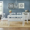 thumbnail image 3 of TMS Tiffany Indoor Bench, 47.5"L x 14"W x 18"H, White, 3 of 5