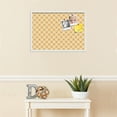 thumbnail image 3 of PinPix 27x19 Custom Cork Bulletin Board Argyle Orange Poster Board Has a Fabric Style Canvas Finish, Framed in Argyle Orange, by ArtToFrames (PinPix-636), 3 of 6