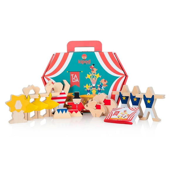 Kipod - Wooden Circus Balancing Game Stacking S.T.E.M Toy for Boys and Girls Ages 3 & Up