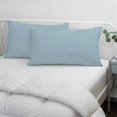thumbnail image 5 of Light Blue Lumbar Pillow Covers 12x20 Inch, Farmhouse Solid Blue Color Modern Art Decorative Pillowcase with Zipper, Microfiber Pillow Protector, Breathable Throw Pillowcases for Sofa Bed Living Room, 5 of 9