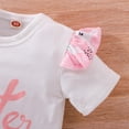 thumbnail image 5 of URMAGIC Toddler Baby Girls Outfits Short Sleeve Bunny Print Top Flare Pants Set 1-5 Years, 5 of 8