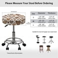 thumbnail image 6 of Renewold Stool Covers Round 2 Pack Stretch Bar Stool Saddle Padded Seat Covers Washable Animal Print Stool Slipcovers for 12-14 Inch Chair for Home Decor, Brown Heart Zebra Leopard Print, 6 of 6