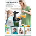 thumbnail image 5 of Aicook Slow Masticating Juicer with Quiet Motor, Recipes and Reverse Function, Green, 5 of 6