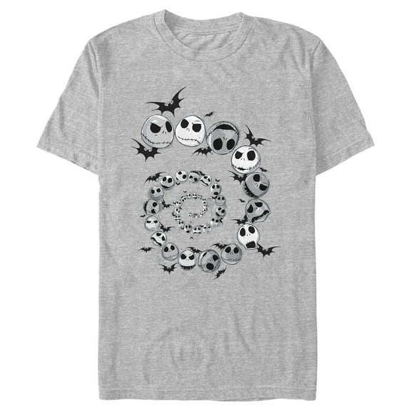 Men's The Nightmare Before Christmas Spiral Jack Graphic Tee Athletic Heather 3X Large