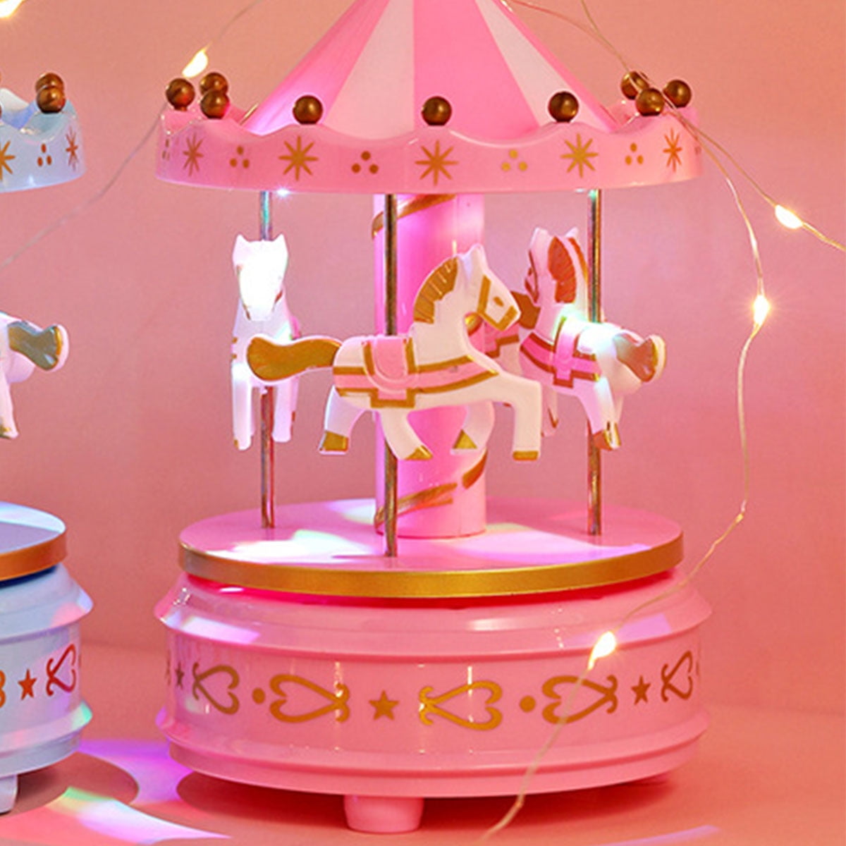 NEW Horse Roundabout Musical Carousel Horse Wooden Carousel Music Box
