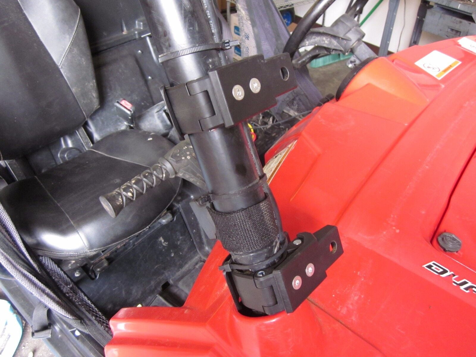 Polaris Ranger 500 700 800 UTV Adjustable Roll Bar Accessory (Windshield, Roof. Light Bar, Mirror, etc) Mounting Clamp w/Bracket