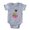 Heather Grey, variant on CafePress - FIN Pug Valentine - Cute Infant Baby Football Bodysuit