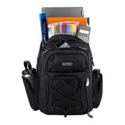 Eastsport Bungee Expandable Backpack, Black/White Pop