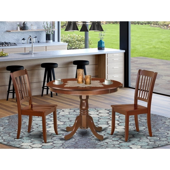 Round Dining Table Set 42 Inch3 Piece Table & Chair SetModern Kitchen Table for 4