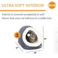 thumbnail image 3 of K&H Pet Products Thermo-Pet Cave Cat Bed Heated Navy/Geo Flower 17 X 15 X 13 Inches, 3 of 10