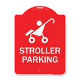 thumbnail image 1 of SignMission A-DES-RW-1824-22985 18 x 24 in. Signe de Série de Concepteur - Parking Réservé de Poussette avec Graphic&44; Rouge et Blanc, 1 of 1