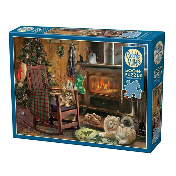 Kittens by the Stove 500-Piece Puzzle