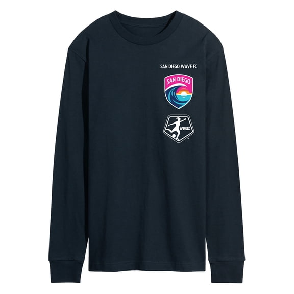 National Women's Soccer League - San Diego Wave Stacked Logos Long Sleeve Graphic T-Shirt