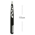 thumbnail image 2 of LHX 2Pcs Dual-Use Eyebrow Tweezer Eyebrow Trimmer Eyebrow Shaping Tool Makeup Accessories Black, 2 of 6