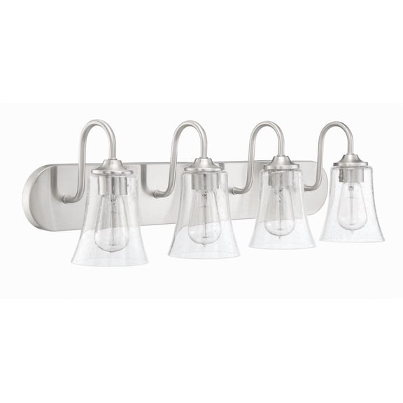 50404-BNK Craftmade Lighting Gwyneth 4 Light Traditional/Modern & Contemporary Bath Vanity in Traditional Style - 30 inches wide by 9.5 inches