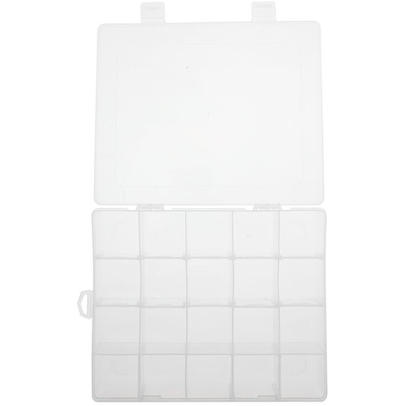 UPKOCH 3Pcs Plastic Bead Organizer Box for Jewelry Making in Transparent Multi-Grid