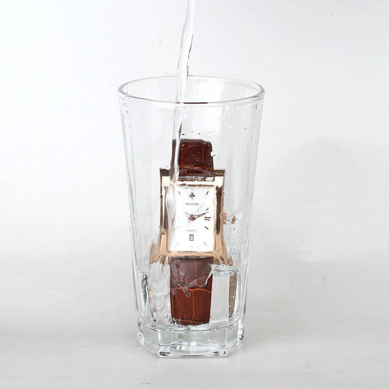 Square Watches for Men Leather Mens Square Watch with Date Original Waterproof Analog Quartz Fashion Business Casual Wristwatch