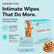 Sweetums Intimate Wipes Cinnamon Bun Flavor 10-Pack