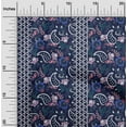 thumbnail image 2 of oneOone Polyester Spandex Dark Blue Fabric Asian Paisley Fabric For Sewing Printed Craft Fabric By The Yard 56 Inch Wide, 2 of 4