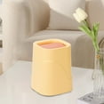 thumbnail image 7 of Small Trash Can with Lid, Mini Trash Can for Bathroom, Office and Bedroom, Small Bathroom Garbage Can with Swing Top, Compact Waste Basket for Desk, Dorm & Home, Yellow - Xuniizn, 7 of 7