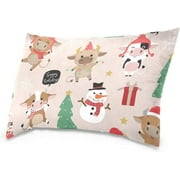 Wellsay Cute Cow in Winter Costume Velvet Oblong Lumbar Plush Throw Pillow Cover/Shams Cushion Case with Zipper 20x36in for Couch Sofa Pillowcase Only