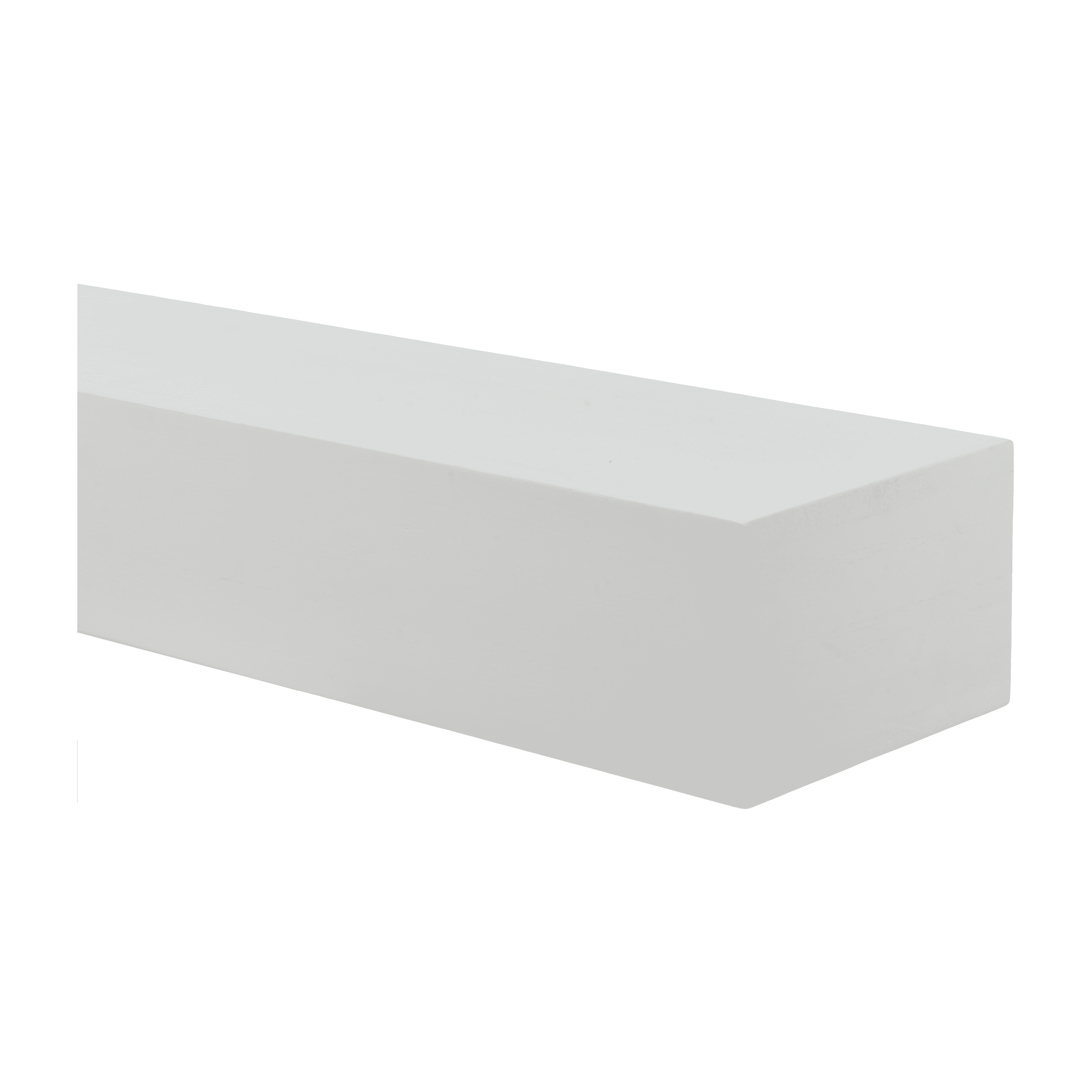 60-Inch Wall-Mounted Fireplace Mantel Shelf with Flat Surface, Solid Wood Floating Shelf and Decor Display Rack, White