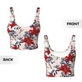thumbnail image 6 of Goofa Lilies Flowers Printed Sports Bras for Women, High Impact Running Bra Workout Crop Tank Tops Longline Sports Bra Push up-XX-Large, 6 of 9