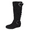 BLACK/SUEDE-WIDE, variant on Womens Wide-Calf Knee High Low Hidden Wedge Slouch Buckle Boots Ura Black Size 7