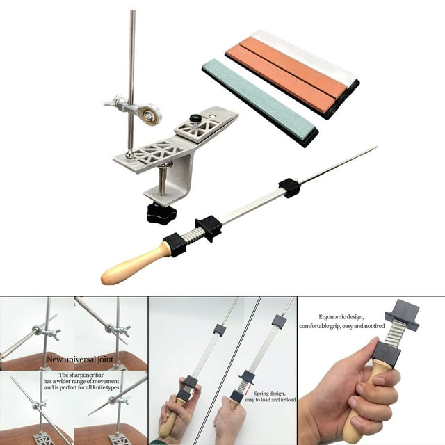 Sistema de afilador de cuchillos profesion, amoladora de ángulo fijo, herramientas de afilar de aleación de aluminio, accesorios de cocina B perfecl Afiladores de cuchillos