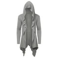 thumbnail image 4 of Hueook Coats for Women Cos Medieval Hooded Coat Long Hooded Cardigan Pleated Shawl European and Role Playing Gray S, 4 of 5