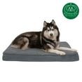 thumbnail image 3 of FurHaven Pet Products Snuggle Terry & Suede Deluxe Orthopedic Pet Bed for Dogs & Cats - Gray, Jumbo, 3 of 12