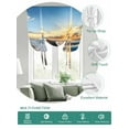 thumbnail image 2 of Beach Ocean Tie Up Curtains for Windows 63 Inch Length Balloon Curtains Kitchen Adjustable Balloon Window Shade Sunset Sea Waves Spray Sky Nature Landscape Tie Up Bathroom Curtain Window 42"x63", 2 of 6