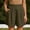 Army Green, variant on Pleated Front Bermuda Shorts for Women, Loose Wide Leg Athletic Casual Sweat Shorts with Side Pockets, Summer Beachwear