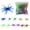 Color Mixing, variant on Bombrooster 25-Pack Single Color Sea Urchin Bass Lures, Glitter PET Soft Baits for Drop Shot, Wacky Rig, Ned Rig, Sizes 1.5 / 2.75 / 3.5 / 4 in