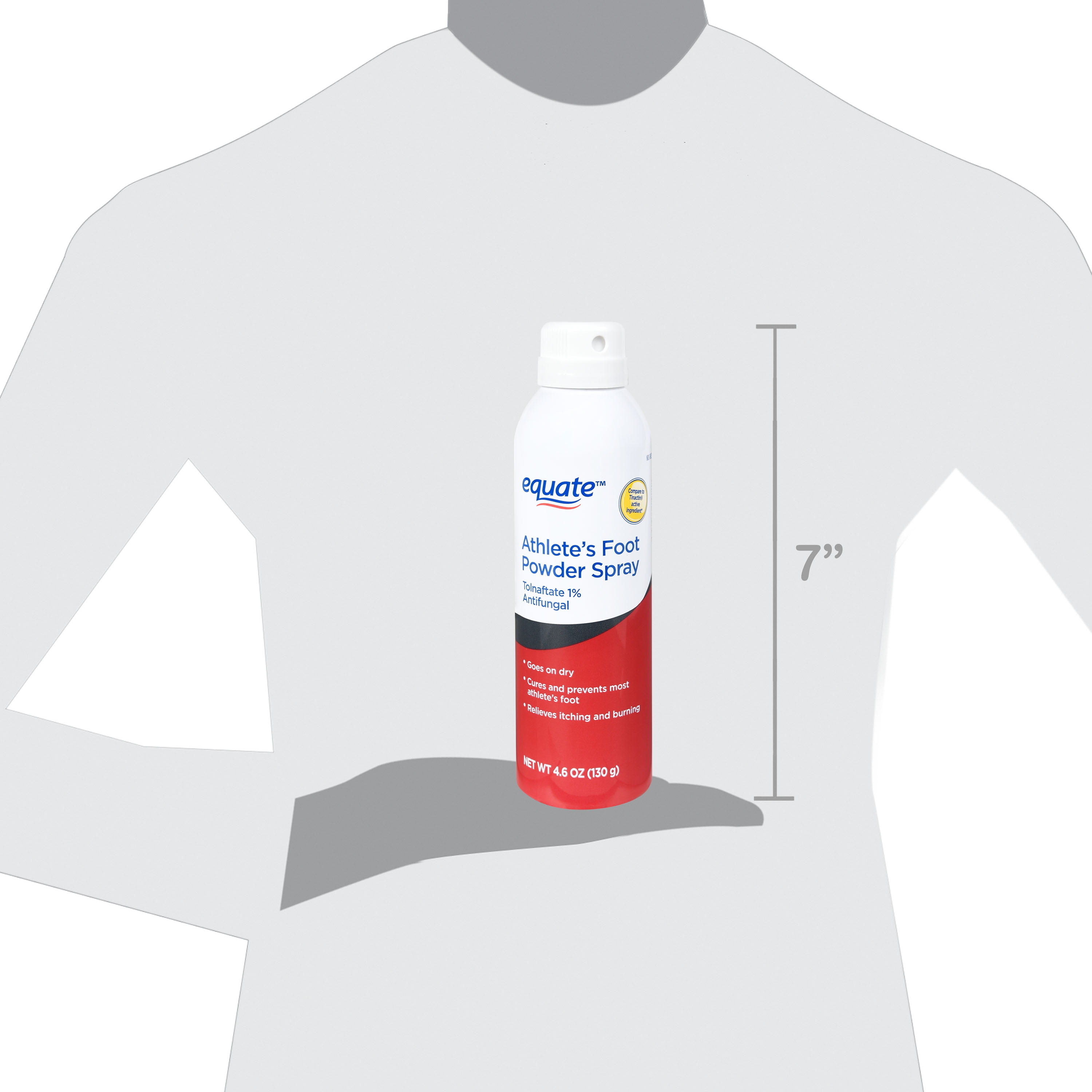 Equate Athlete's Foot Antifungal Powder Spray, Tolnaftate 1%, 4.6 oz
