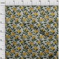 thumbnail image 3 of oneOone Silk Tabby Yellow Fabric Floral Retro Fabric For Sewing Printed Craft Fabric By The Yard 42 Inch Wide, 3 of 5