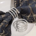 thumbnail image 2 of Primegos Classic Napkin Rings Smooth Burr-Free Plating Alloy Spring Bead Napkin Holder Gold Silver Napkin Buckles for Table Decorations, 2 of 8