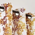 thumbnail image 3 of DriftAway Leah Abstract Floral Blossom Ink Painting Room Darkening Thermal Insulated Grommet Unlined Window Curtains 2 Panels 36"L x 52"W Red Rust Orange Gold Yellow, 3 of 8