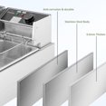 thumbnail image 4 of Freidora comercial TANGME 3400W eléctrica 12L con 2 cestas, 4 of 7