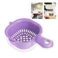 thumbnail image 4 of Small Fruit Colander, Dual Layer Fruit Draining Basket with Handle, Fruit Washer, Fruit Washing Bowl with Strainer, 2 in 1 Vegetable Drain Basket, Washing Fruits and Vegetables, 4 of 9